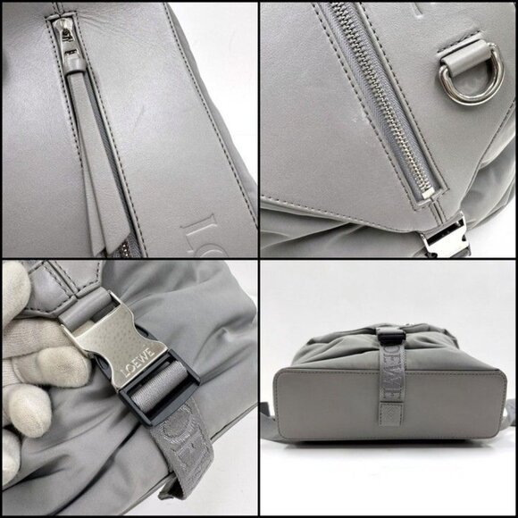 Loewe Convertible Backpack Small Nylon Calf Gray main image 4